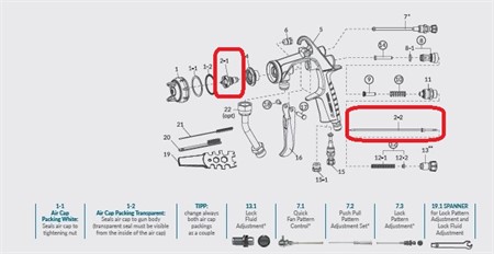 Nozzle + Needle Set WS-200 SP 0,8